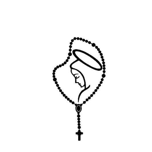 Hot 8.3CM*17.8CM Pearl Jesus Vinyl Car Motorcycle Stickers Decal Black/Silver C13-000303
