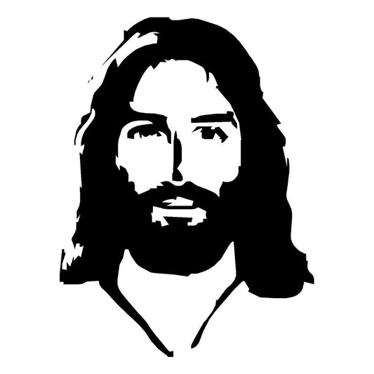 New Brand 9.5cm*12.7cm Jesus Christ  Car Accessories Stickers Decals Black/Silver S3-4892