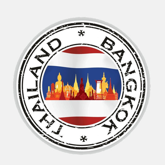 13.5CM*13.5CM Car Sticker Thailand Bangkok Falg Round Car Accessories Decal 6-2750