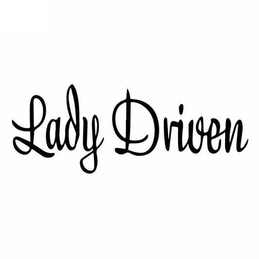 High-quality 12.5CM*4.8CM Women Driven Drive Stick Decal  Vinyl Funny Car Sticker Black/Silver C10-01839