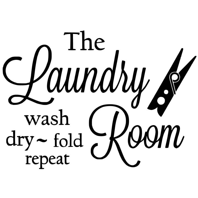 Artistic Laundry Room Vinyl  Door Sticker Waterproof Home Decoration Wall Sticker A2305