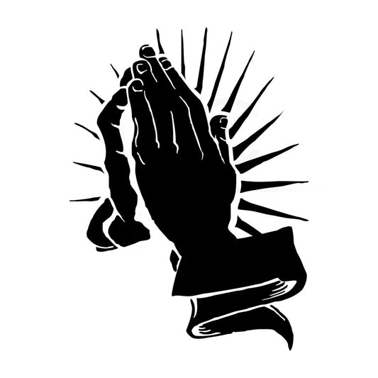 15cm*11.3cm Jesus Hands Christ JDM Cute Funny Vinyl Decal Car Window Sticker S6-3258