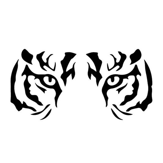 Fashion 16.8CM*8.4CM Tiger Eyes Car Sticker Car Window Decor Vinyl Decal Black/Silver C4-1132