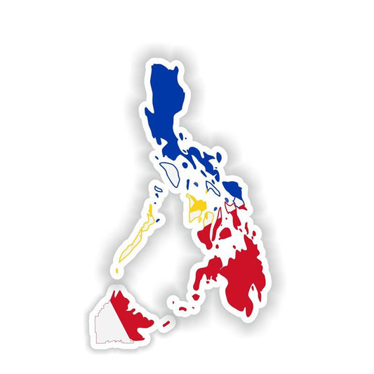 8.4CM*13.5CM Philippines Map Flag Car Sticker Decal Motorcycle Helmet Accessories 6-1547