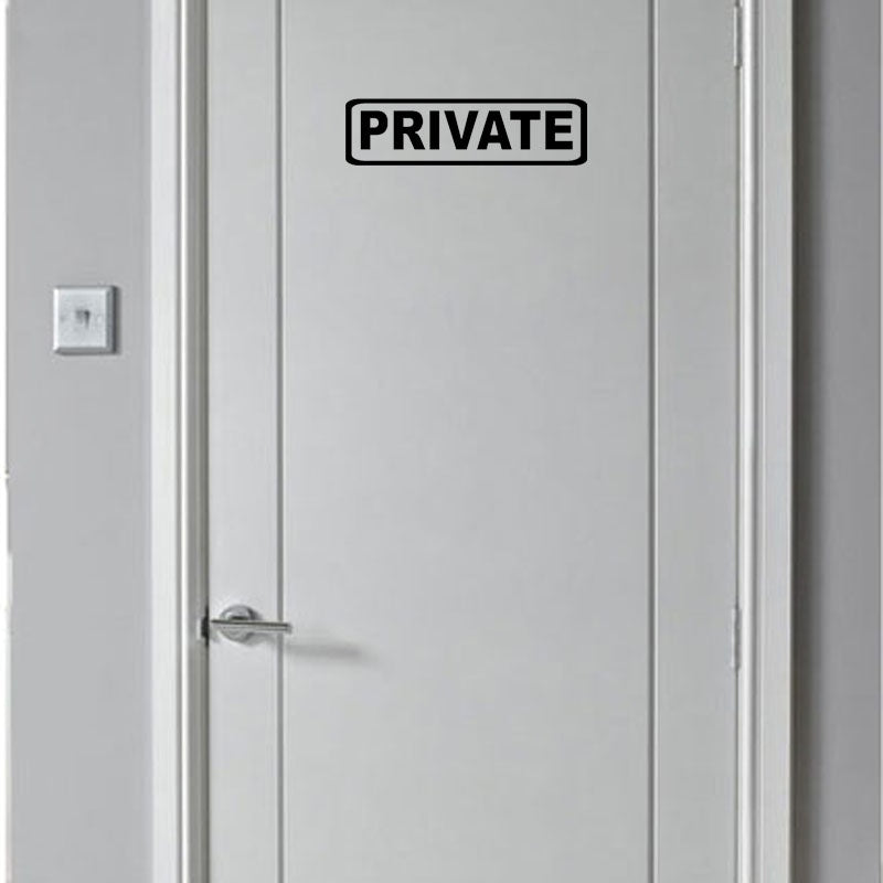 24*6.6CM Interesting PRIVATE Door Sticker Decoration High-quality Wall Decal Black Styling A40192