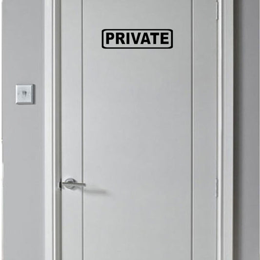 24*6.6CM Interesting PRIVATE Door Sticker Decoration High-quality Wall Decal Black Styling A40192