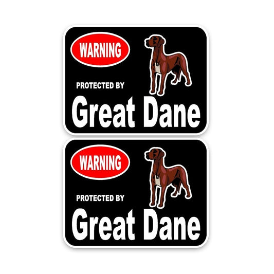 15*11.4CM  2X Great Dane Guard Dog  Lnterest Car Sticker  C1-4379
