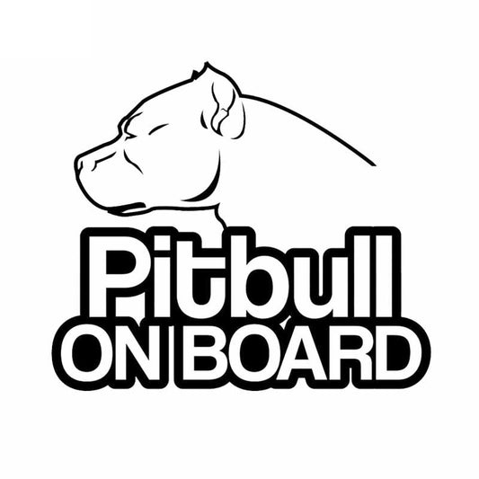 New Brand 16CM*13.9CM Pitbull On Board Dog Vinyl Funny Waterproof Car Sticker Black/Silver C2-3214