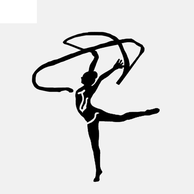 New Brand 53CM*62.3CM  Dancing Gymnastics Wall Sticker PVC Decor Kitchen And Gym W2-387