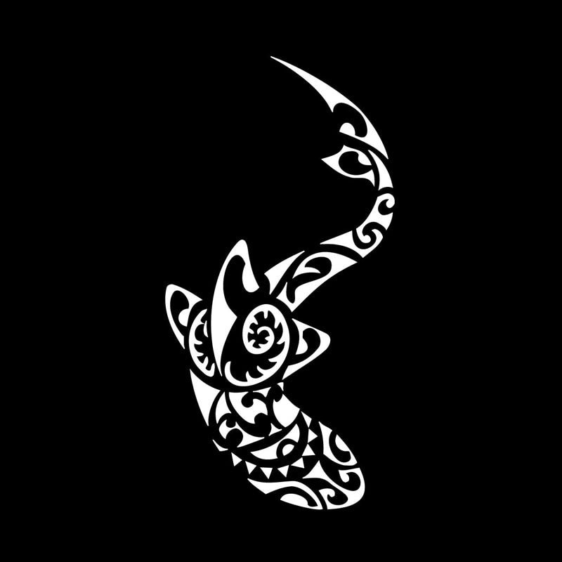 Fashion 8cm*15.8cm A Tribal SHARK  Vinyl Car-styling Car Sticker Decals Black Silver Accessories C11-0354