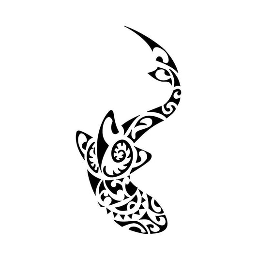 Fashion 8cm*15.8cm A Tribal SHARK  Vinyl Car-styling Car Sticker Decals Black Silver Accessories C11-0354