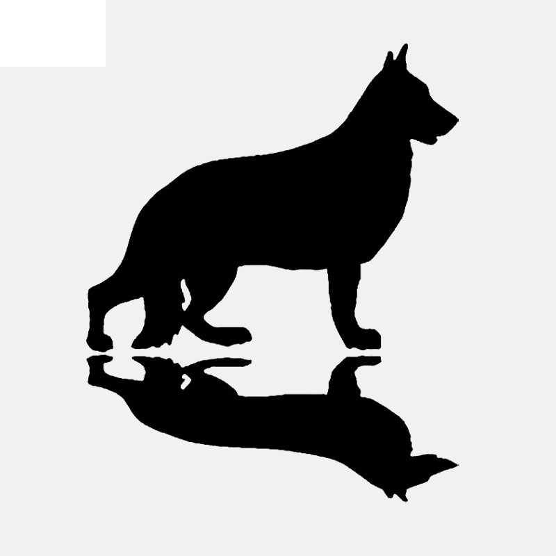 New Hot 41.1CM*50CM Funny Shadow Barks German Shepherd Dog PVC Wall Sticker Decal Decoration W3-419