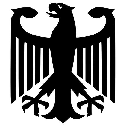 Hot 14*16.1CM Classic German Eagle Flag Car Body Decal Accessories Car Styling Stickers Black/Silver C9-1163