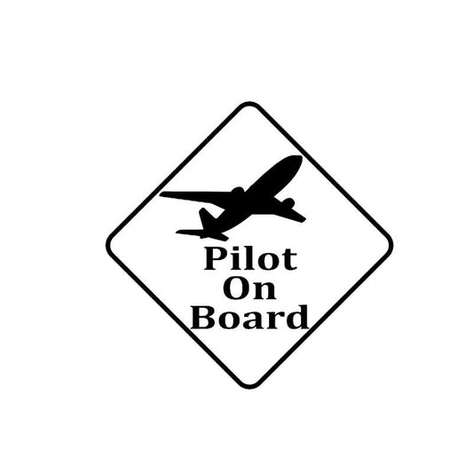 10.5CM*10.5CM Pilot On Board Safety Sign Car Vinyl Decal Sticker Black/Silver C10-00588