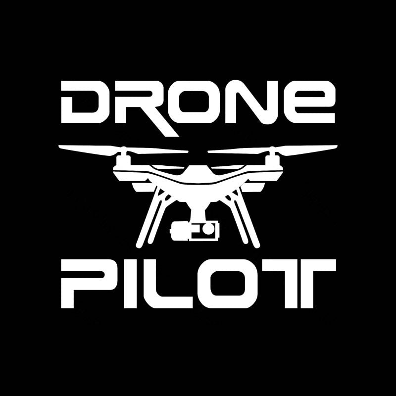14.6CM*11.9CM Car Sticker  " DRONE PILOT " UAV Drone Vinyl Decal Black/Silver C3-0189