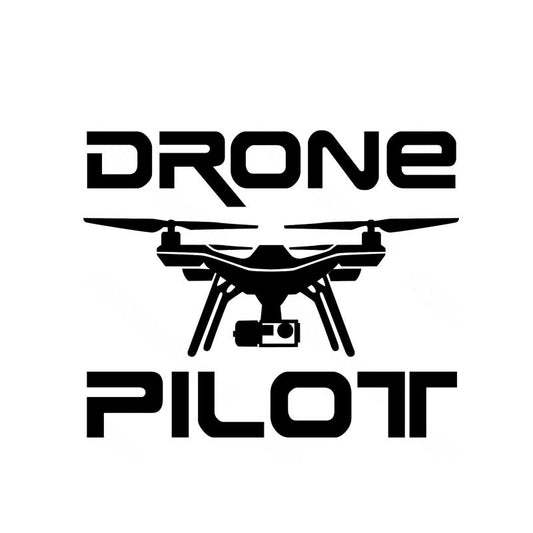 14.6CM*11.9CM Car Sticker  " DRONE PILOT " UAV Drone Vinyl Decal Black/Silver C3-0189