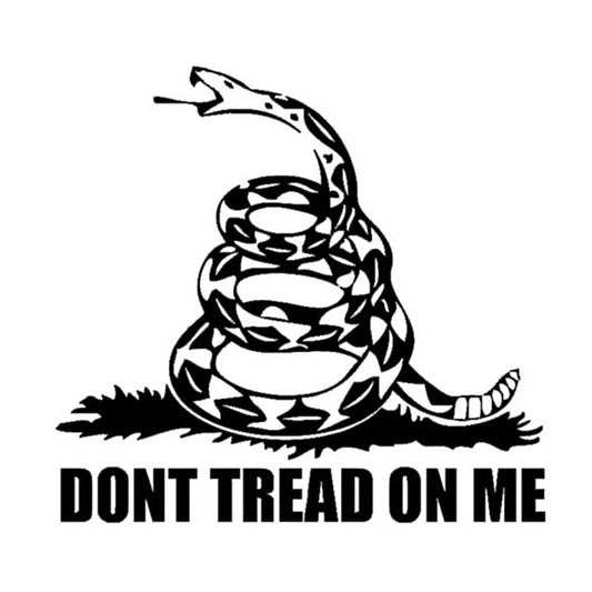 2020 NEW 22*21CM DONT TREAD ON ME Snake Waterproof Car Stickers Car Styling Decals Motorcycle Accessories Black/Silver C1-0128