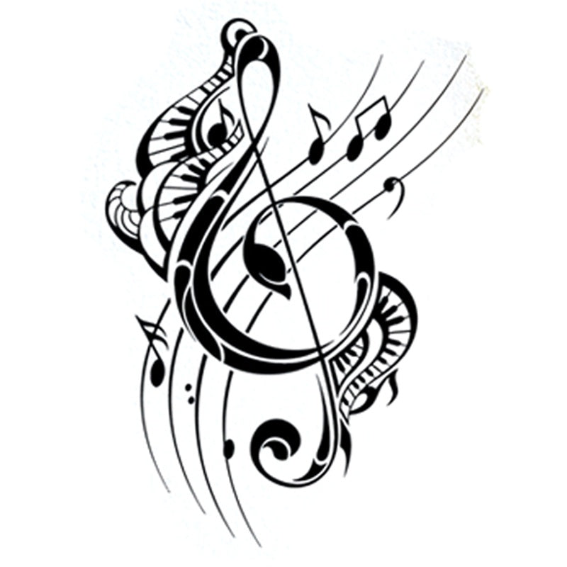 12.9CM*18CM Fashion Music Musical Note Silhouette Vinyl Stickers Car Decal S9-0770