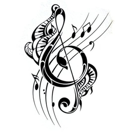 12.9CM*18CM Fashion Music Musical Note Silhouette Vinyl Stickers Car Decal S9-0770