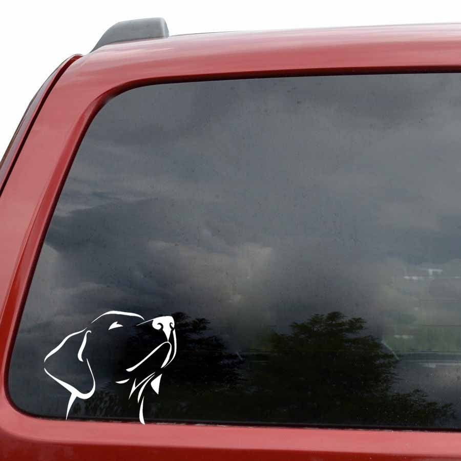 High-quality 14CM*12CM Labrador Retriever Waterproof Vinyl Car Sticker Scratched Shelter Black/Silver C2-3141