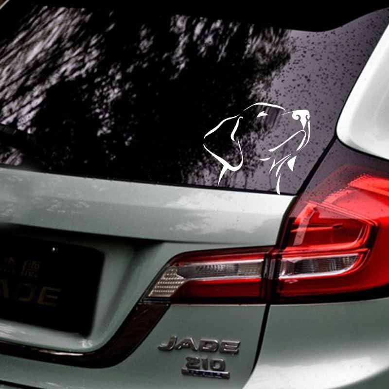 High-quality 14CM*12CM Labrador Retriever Waterproof Vinyl Car Sticker Scratched Shelter Black/Silver C2-3141