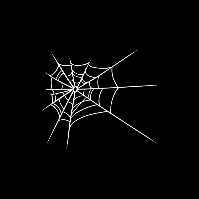 14.5CM*12.6CM Original Spider Cobweb Minimalist Vinyl Decal Car Sticker Delicate Black/Silver C19-0705