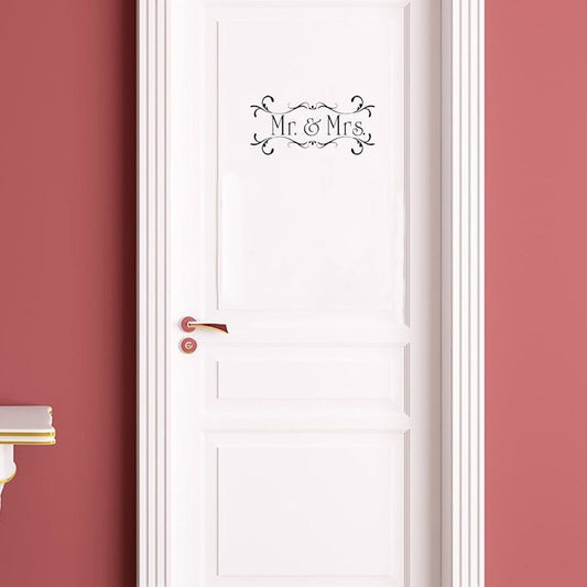 Mr&Mrs Welcome Home Decor Decal Family Vinyl Door Sticker DIY Artistic Wall Stickers Home Decor Living Room A2218