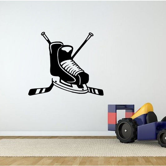 New Brand 55CM*46.4CM  Hockey Wall Sticker Sitting Room The Bedroom PVC Extreme Sport W2-788