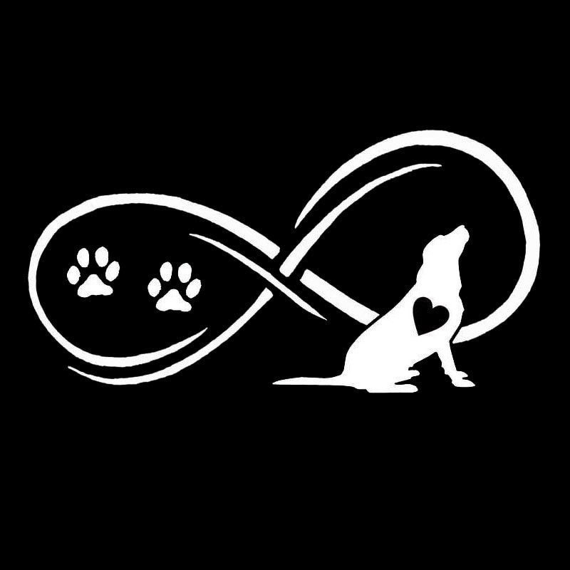 17.8*9CM Labrador Retreiver Dog Creative Cartoon Decals Car Styling Window Decorative Stickers Black/Sliver C6-1007