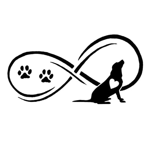 17.8*9CM Labrador Retreiver Dog Creative Cartoon Decals Car Styling Window Decorative Stickers Black/Sliver C6-1007