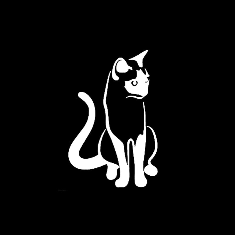 9.1CM*14CM Kitten Siamese Cat Cute Pet Animal Art Car Stickers Vinyl Decal Black Silver C10-02412