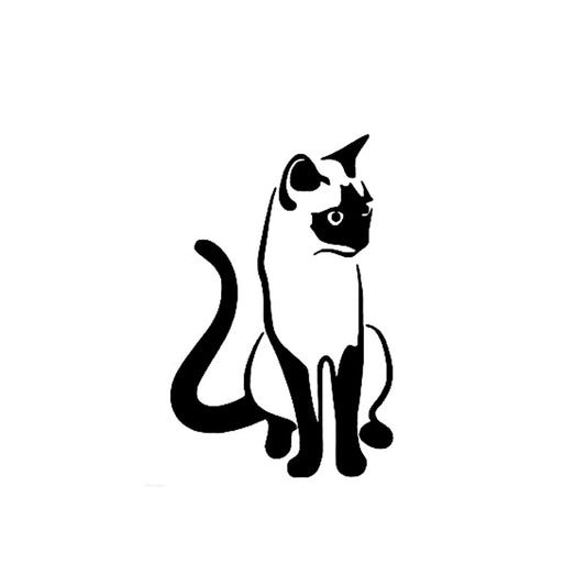 9.1CM*14CM Kitten Siamese Cat Cute Pet Animal Art Car Stickers Vinyl Decal Black Silver C10-02412