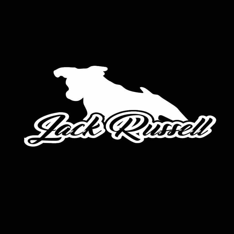 16CM*6.8CM Jack Russell Terrier Vinyl Decoration Car Sticker Black/Silver C2-3129