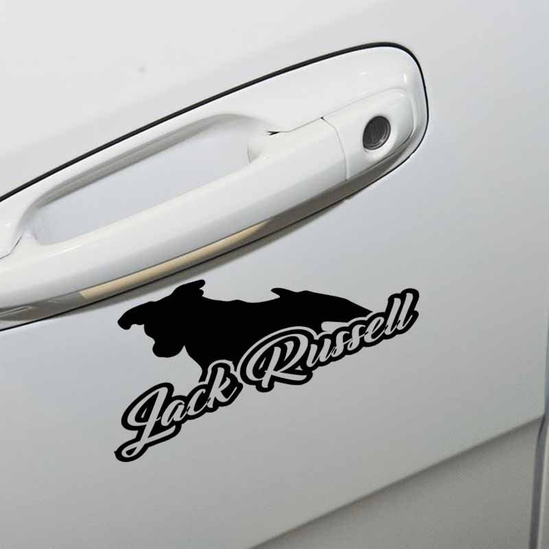 16CM*6.8CM Jack Russell Terrier Vinyl Decoration Car Sticker Black/Silver C2-3129