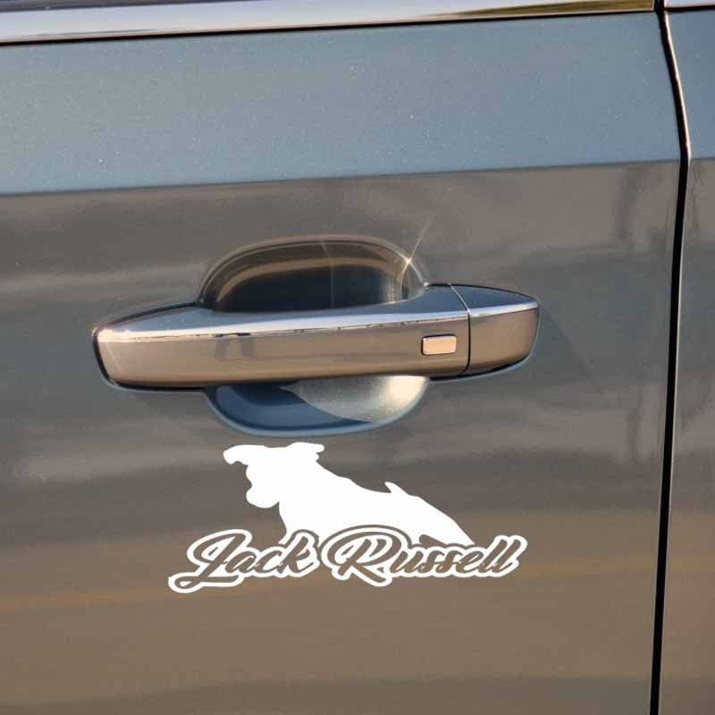 16CM*6.8CM Jack Russell Terrier Vinyl Decoration Car Sticker Black/Silver C2-3129