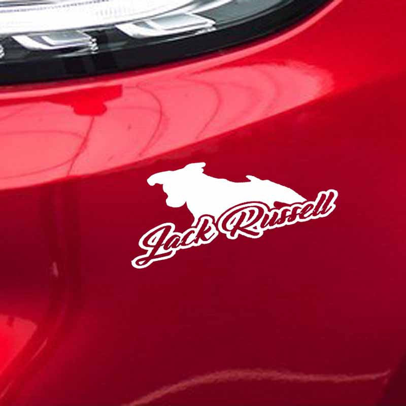 16CM*6.8CM Jack Russell Terrier Vinyl Decoration Car Sticker Black/Silver C2-3129