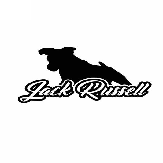 16CM*6.8CM Jack Russell Terrier Vinyl Decoration Car Sticker Black/Silver C2-3129