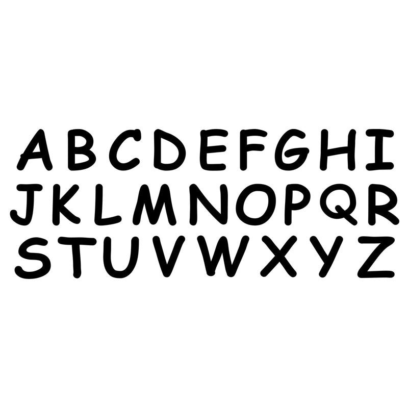 New Brand 25.7*10CM Alphabet Letters A To Z Funny Custom Car Body DIY Decals Vinyl Car Styling Car Stickers Black/Silver C9-1374