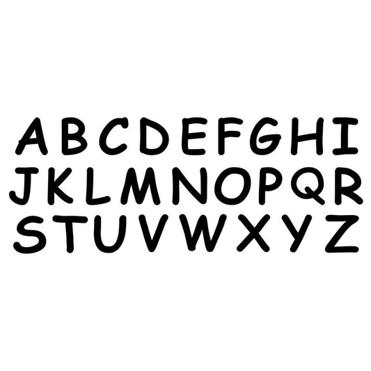 New Brand 25.7*10CM Alphabet Letters A To Z Funny Custom Car Body DIY Decals Vinyl Car Styling Car Stickers Black/Silver C9-1374
