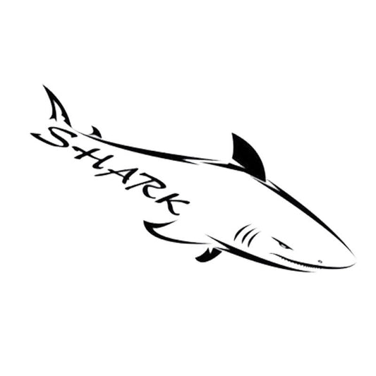 High-quality 15.5cm*8.9cm Creative Animal Shark Cool Body Accessories Car Stickers C5-1816