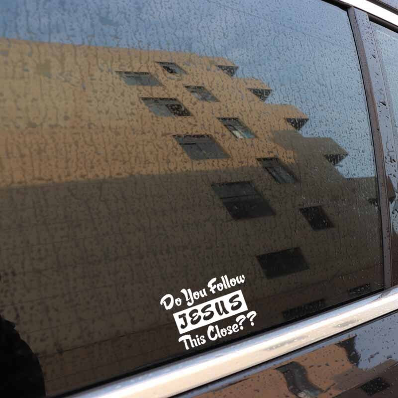 15.5CM*10.4CM Religion Do you Follow Jesus This Close Christian Church Truck Car Sticker Vinyl Decal Black/Silver C3-1444