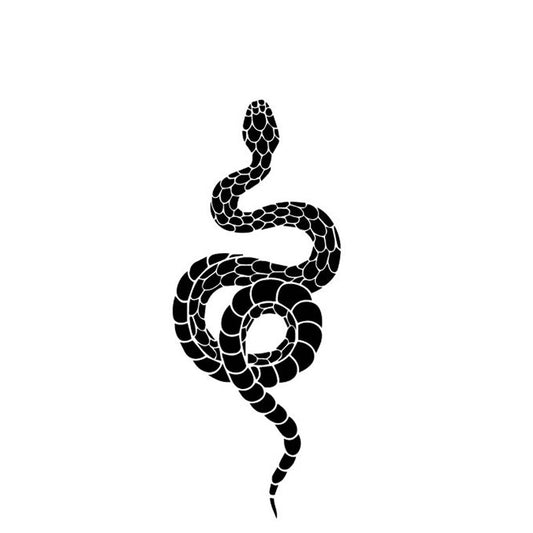 Hot 6.7CM*16.3CM Horror Snake Bumper Creative Decoration Car Sticker Vinyl Decal Black/Silver C4-1538