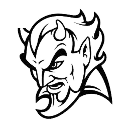 New Brand 14cm*16.3cm Hell Devil Satan Evil  Stickers Decals Vinyl Black/Silver S3-5859