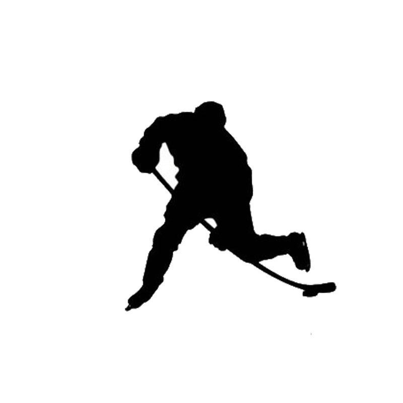 11.3*11.2CM  Ice Hockey Player's Windows Bumper Stickers Motion  Vinyl Decals C7-0099