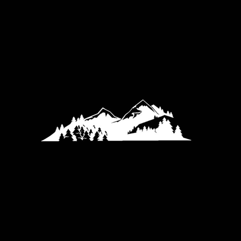 New Brand 17.8CM*4.9CM Mountain Forest Adventure Vinyl Motorcycle Car Decal Sticker Black Silver C13-000374