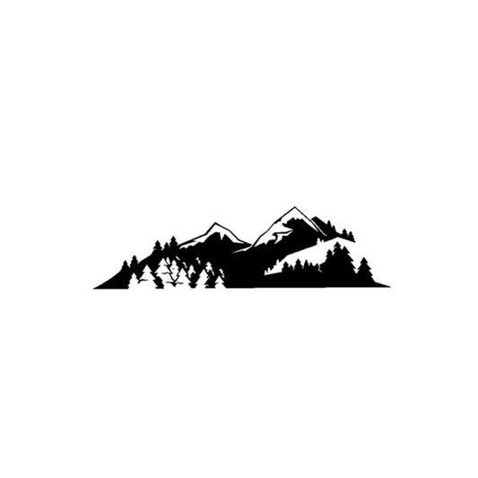 New Brand 17.8CM*4.9CM Mountain Forest Adventure Vinyl Motorcycle Car Decal Sticker Black Silver C13-000374