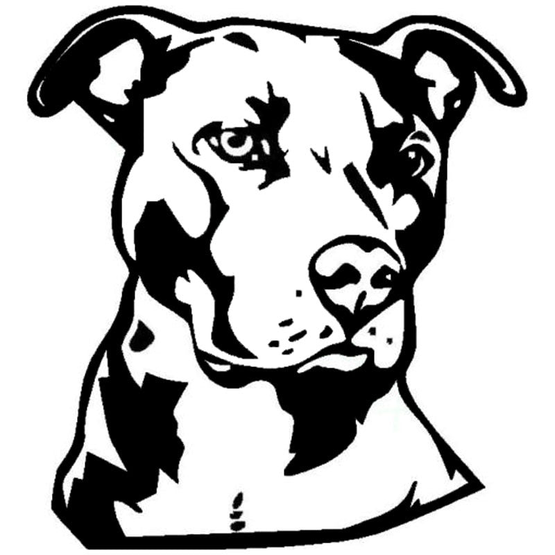 New Hot 14*15.2CM Pit Bull Face Vinyl Decal Car Styling Animal Decoration Accessories Classic Personality Stickers C6-1740