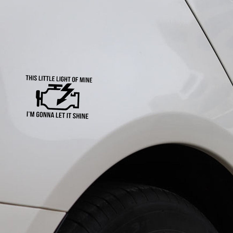 Hot 16X10CM THIS LITTLE LIGHT OF MINE I'M GONNA LET IT SHINE JDM Vinyl Decal Car Sticker Black/Silver C26-0226