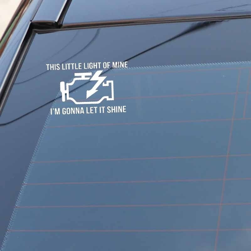 Hot 16X10CM THIS LITTLE LIGHT OF MINE I'M GONNA LET IT SHINE JDM Vinyl Decal Car Sticker Black/Silver C26-0226