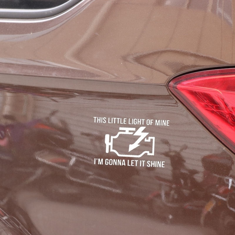 Hot 16X10CM THIS LITTLE LIGHT OF MINE I'M GONNA LET IT SHINE JDM Vinyl Decal Car Sticker Black/Silver C26-0226